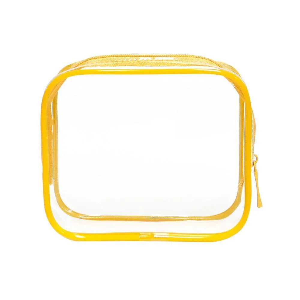 4pcs Durable PVC Cosmetic Bags Easy to Clean Multiple Sizes and Colours 9 Shades - 4pcs-White
