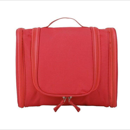 Makeup Bag Hanging Travel Toiletry Cosmetic Organizer Wash Bag Waterproof - Red