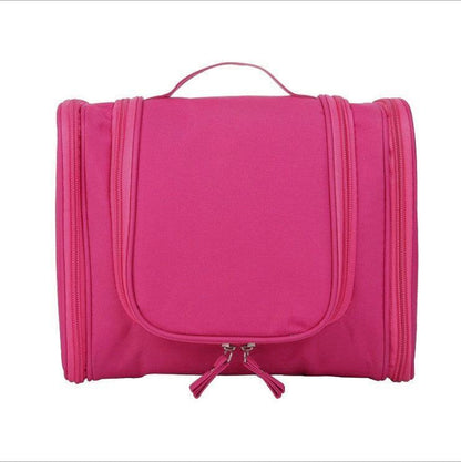 Makeup Bag Hanging Travel Toiletry Cosmetic Organizer Wash Bag Waterproof - Red