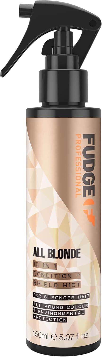 Conditioner and shield mist bottle, beige with black spray nozzle