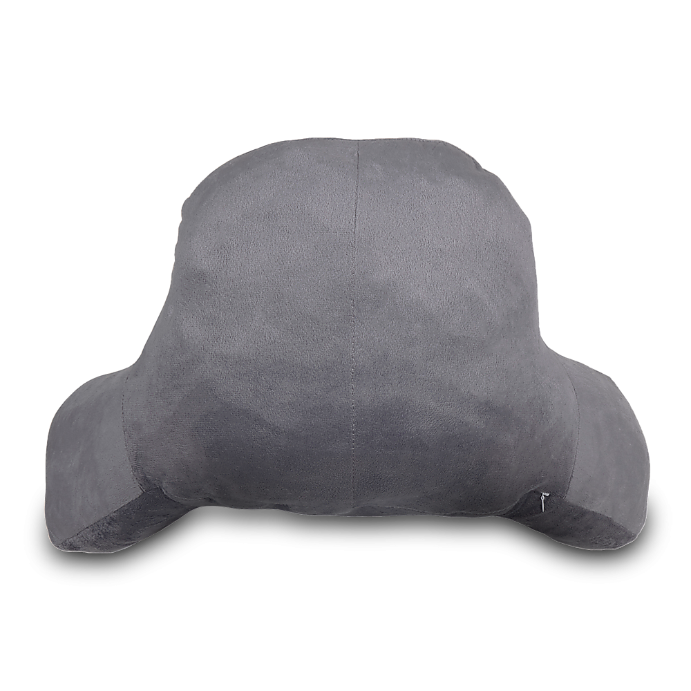 52cm Reading Pillow Back Rest Lumbar Support Arm Seat Cushion Lounger In Dark Grey For Comfortable Relaxation