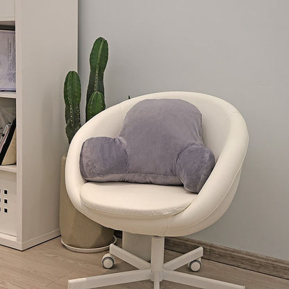 52cm Reading Pillow Back Rest Lumbar Support Arm Seat Cushion Lounger In Dark Grey For Comfortable Relaxation