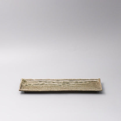 Plate Rectangular 33x10cm Sage Glaze