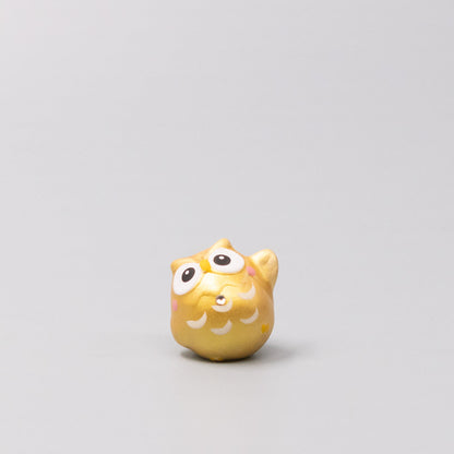 Okimono Lucky Gold Owl