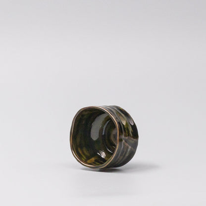 Sake Cup Sage Brown Glaze