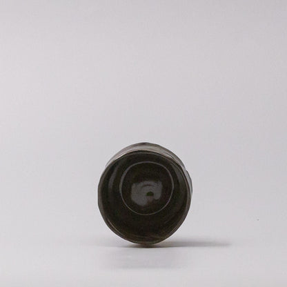 Sake Cup Moss Black Glaze