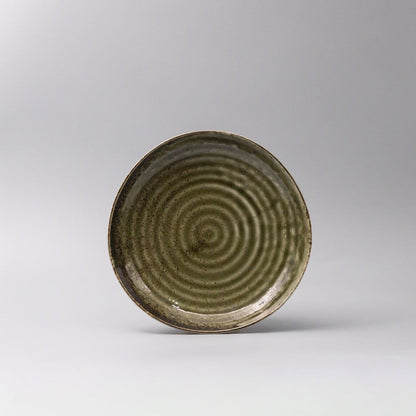Organic Dinner Plate 23cm Sage Green Glaze