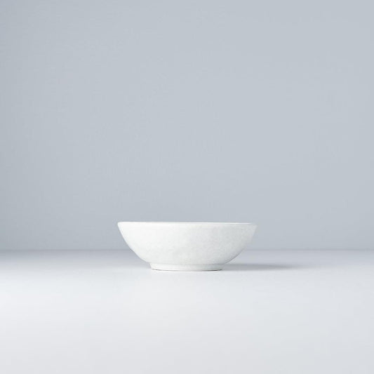 White ceramic bowl, 13 cm, with smooth glazed finish