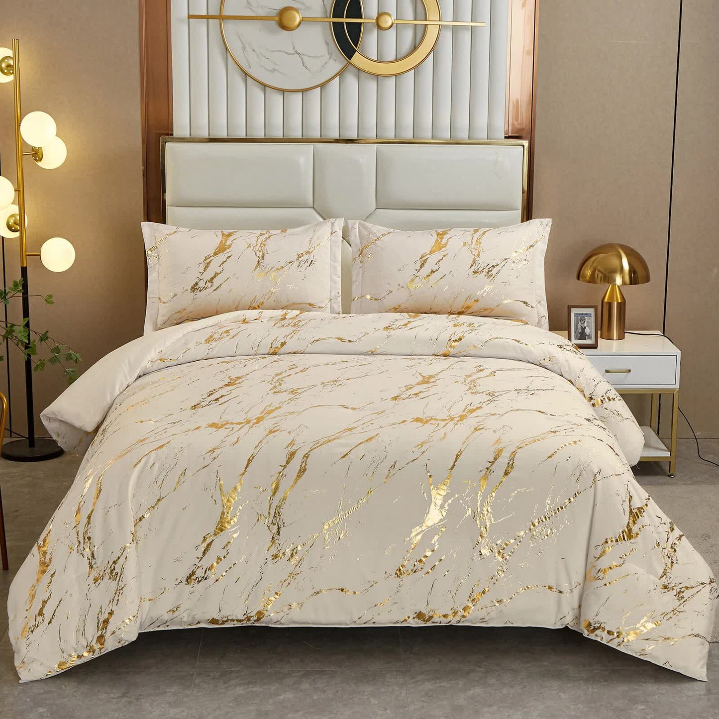 Coastal Drift apricot Comforter Bundle – Breezy 3‑Piece Bedding