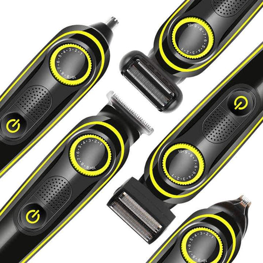Kemei KM-696 hair trimmer with detachable metal blades and length dial