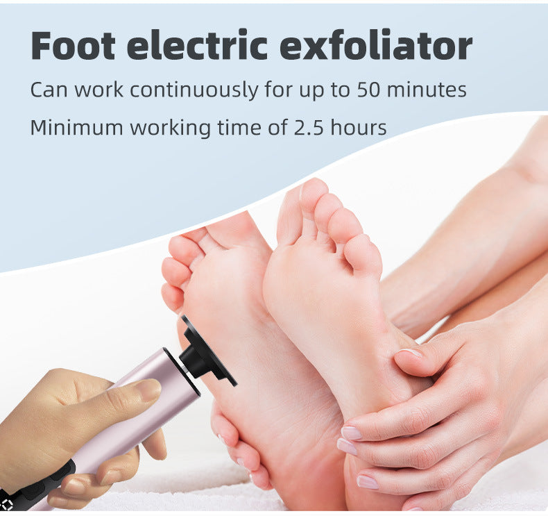 Grey Professional 2-in-1 Electric Foot Callus Remover and Manicure Kit - 9 Speeds Rechargeable Electronic Foot File with LCD Display - Professional Pedicure Tool for Dead Skin and Nail Care