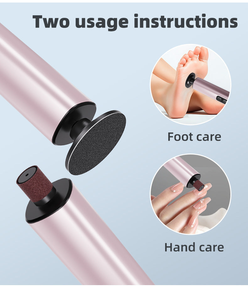 Purple Professional 2-in-1 Electric Foot Callus Remover and Manicure Kit - 9 Speeds Rechargeable Electronic Foot File with LCD Display - Professional Pedicure Tool for Dead Skin and Nail Care