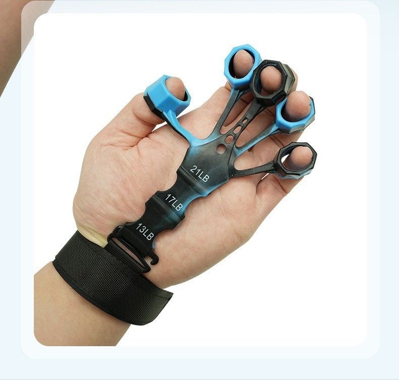 10 pcs Green Finger Exerciser and Hand Strengthener - Adjustable Silicone Grip Strength Trainer for Physical Therapy, Athletes and Musicians - 13LB to 21LB Resistance Levels