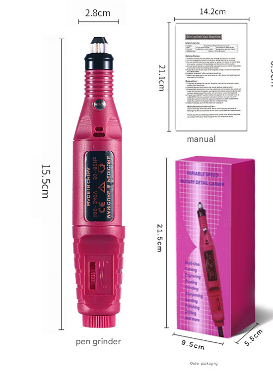 Regular Set With Wool Grinding Needle Portable Electric Nail Drill Kit - USB Manicure Pedicure Polishing & Shaping Tool Set