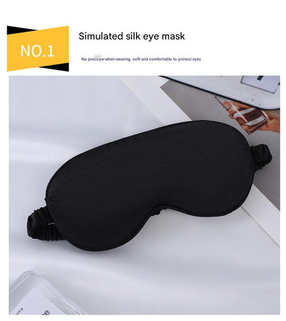 Luxury Satin Sleep Mask Gift Set,4-Piece with Pillowcase and Hair Accessories(White)
