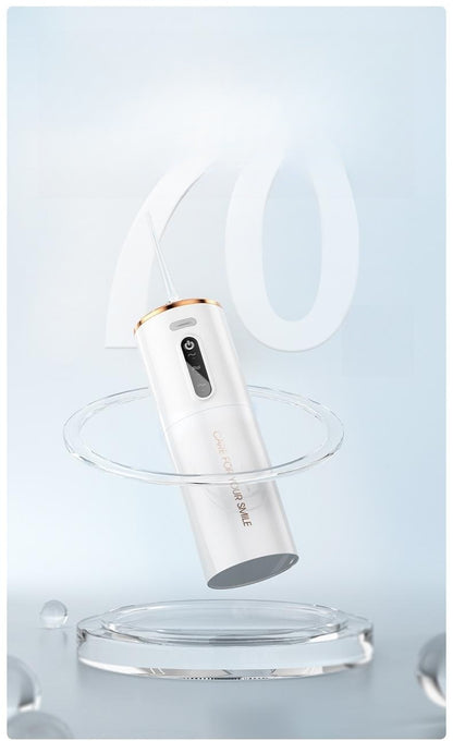Portable Electric Water Flosser - USB-C Rechargeable, Multiple Modes, Gingival Protection(White)