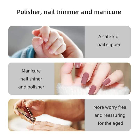 Manicure tool for trimming and polishing nails on hands