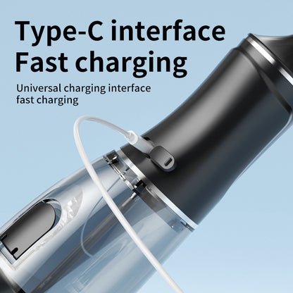 Portable Electric Oral Irrigator with 4 Nozzles 3 Pressure Modes - Black