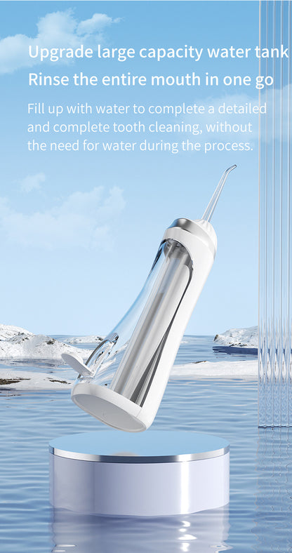 Black Portable Ultrasonic Oral Irrigator with 3 Cleaning Modes Smart Teeth Cleaning Machine
