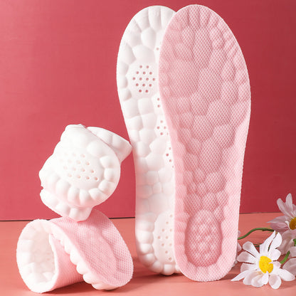 5 pcs Pink 4D Cloud Technology Shoe Inserts - High Rebound, Super Soft, Breathable, Athletic Support (size : 37-38/245mm)