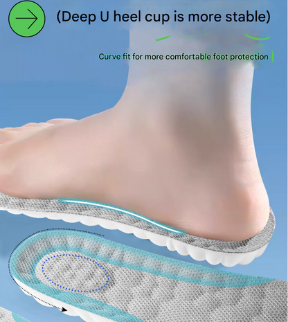 Black 5 pcs 4D Cloud Technology Shoe Inserts - High Rebound, Super Soft, Breathable, Athletic Support (size : 39-40/255mm)