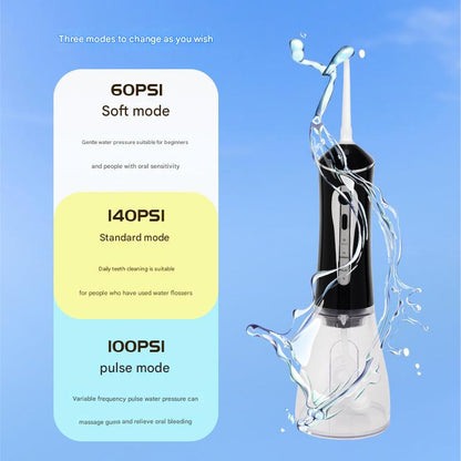 CharmHome Portable Oral Irrigator - 3 Modes, 140 PSI, IPX7 Waterproof(Pink)