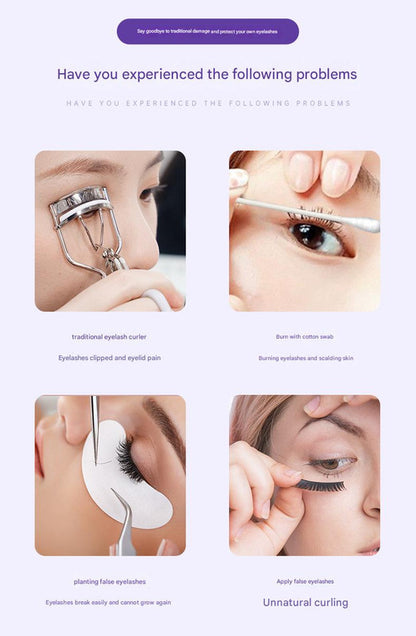 Heated Eyelash Curler with 2 Temperature Controls, Long-Lasting Curl(pink)