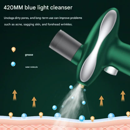 Portable Nano Facial Steamer & Oxygen Sprayer with Red/Blue Light Therapy(pink)