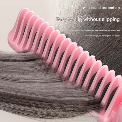 Foldable Wireless Hair Straightener Comb - 9 Temperature Settings, Anti-Scald, USB-C Rechargeable(purple)