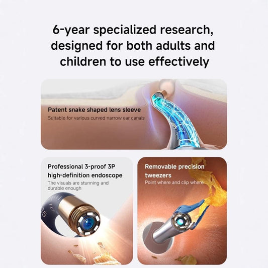 Blue ear endoscope cleaning kit with lens sleeve and precision tweezers