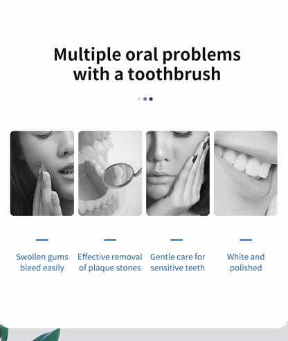 Professional Sonic Electric Toothbrush - 5 Modes, 40000 VPM, 180-Day Battery, IPX7 Waterproof with 4 Brush Heads(black)