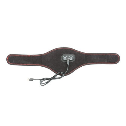 Black Heated Vibrating Neck Wrap - USB Powered Massager for Soothing Pain Relief with 3 Heat & 3 Vibration Modes