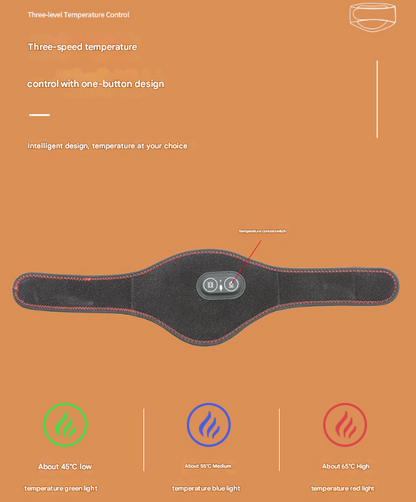 Dark Grey Heated Vibrating Neck Wrap - USB Powered Massager for Soothing Pain Relief with 3 Heat & 3 Vibration Modes