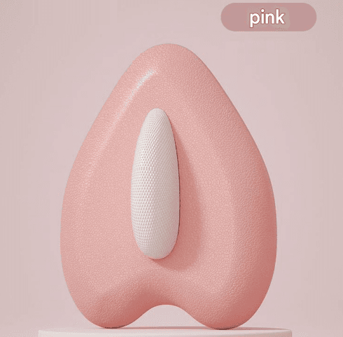 Pink pelvic floor strengthener with white center pad