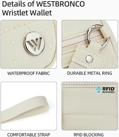 Pink Elegant WESTBRONCO Quilted Phone Bag Wallet