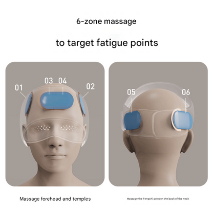 Electric Head Massage Hat with Inflatable Airbags - 6-Zone Scalp Therapy for Relaxation and Sleep Aid