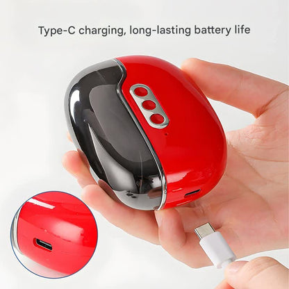 4-in-1 Electric Nail Care Device - Clipper, Grinder, Polisher & UV Sterilizer with Multiple Modes(red)