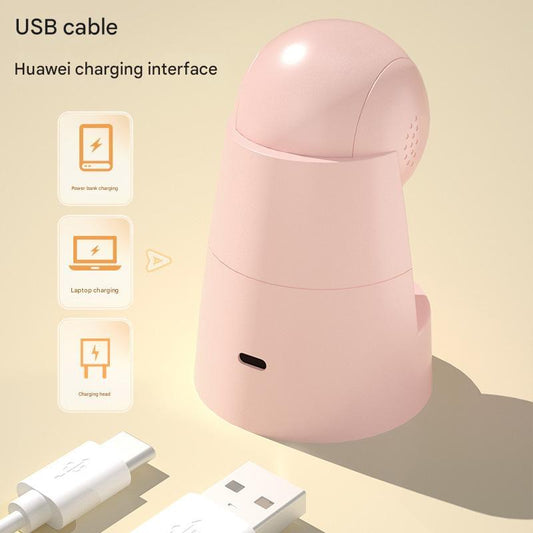 Pink mini portable UV/LED nail lamp with USB cable for charging