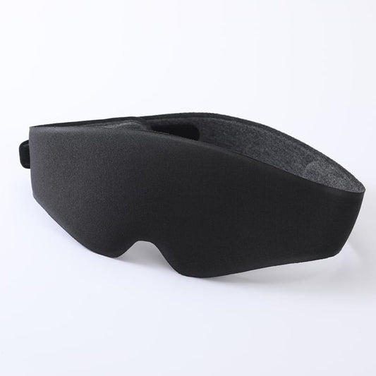 Dark 3D contour sleep mask with padded nose bridge and eye cutout