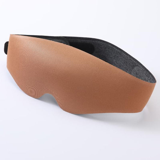 Champagne and dark sleep mask with 3D contoured shape, ergonomic eye cover