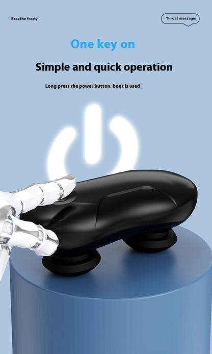 Smart Anti-Snoring Throat Massager - AI-Powered Vibration Sleep Aid, USB-C Rechargeable & Portable(black)