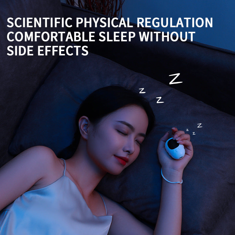 Handheld Microcurrent Sleep Aid Device - USB Rechargeable Pulse Massager for Relaxation & Deep Sleep(black)
