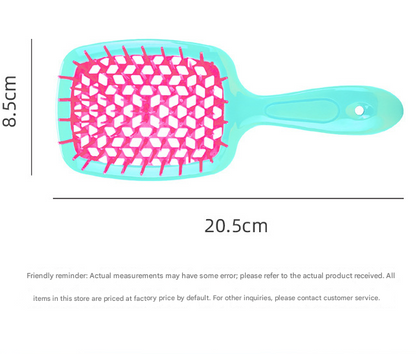 Purple 8-Piece Detangling Hair Brush Set - Vented Wet/Dry Brushes for Smooth, Knot-Free Hair