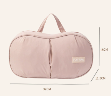 Pink Portable Underwear Travel Organizer Bag - Bra & Lingerie Storage, Anti-Deformation Case for Business Trips