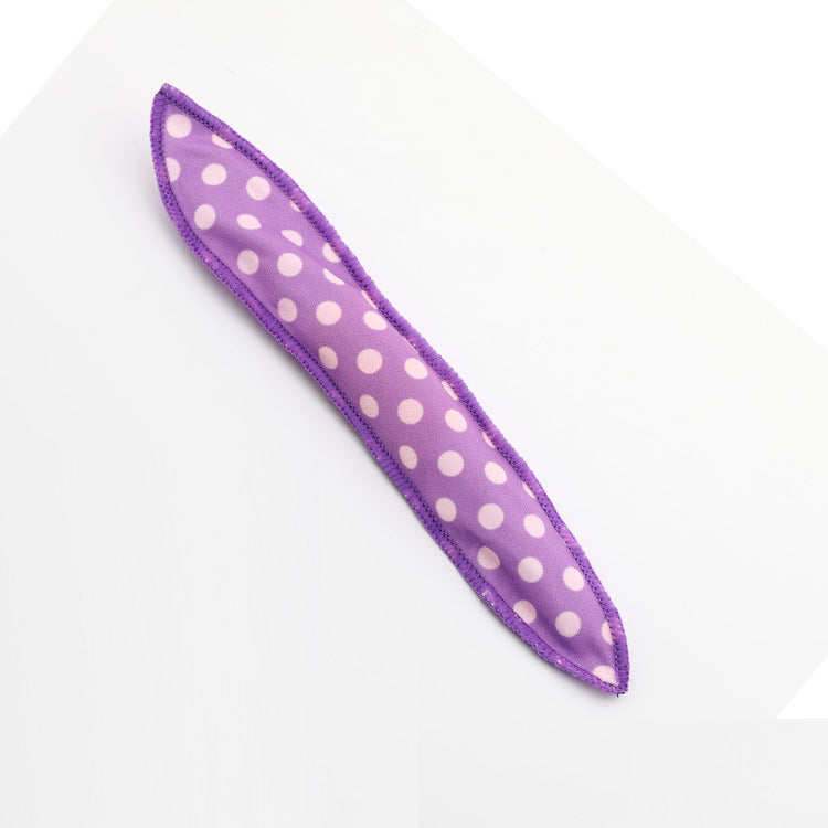 20-Pack Purple Polka Dot Bow Sponge Hair Rollers Set -  Soft Sleep Pillow Lazy No-Heat Curler for Heatless Loose Curls Hair Style