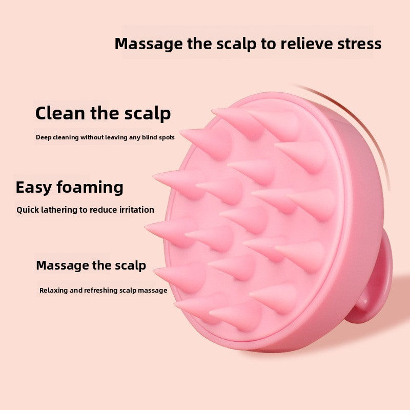 5-Pcs Blue Soft Scalp Massager Shampoo Brush with Detachable Bristles Handheld Hair Scrubber for Deep Cleaning and Head Massage