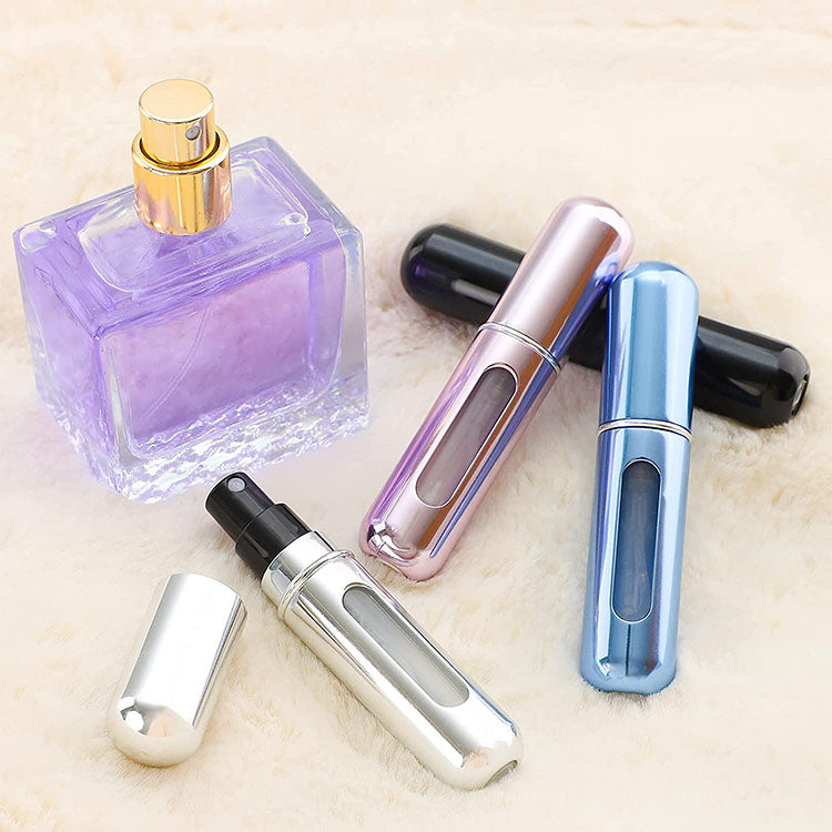 5-Pcs Pink 5ml Refillable Perfume Atomizer Portable Bottom Fill Travel Spray Bottle for Fragrance and Aftershave Australian Travel Essential