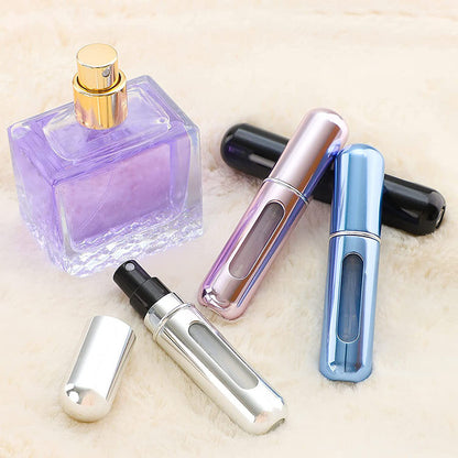 5-Pcs Red 5ml Refillable Perfume Atomizer Portable Bottom Fill Travel Spray Bottle for Fragrance and Aftershave Australian Travel Essential