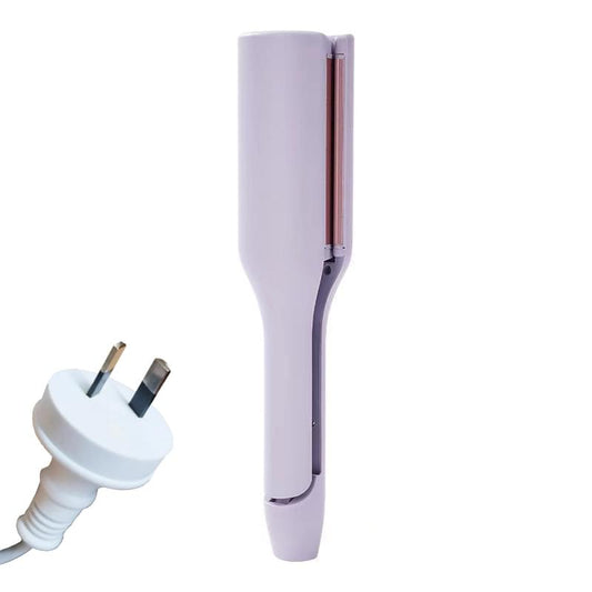 Purple hair waver curler with copper barrel and AU plug attachment