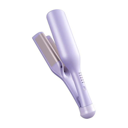 Purple hair waver iron with deep V egg roll barrel, 32mm